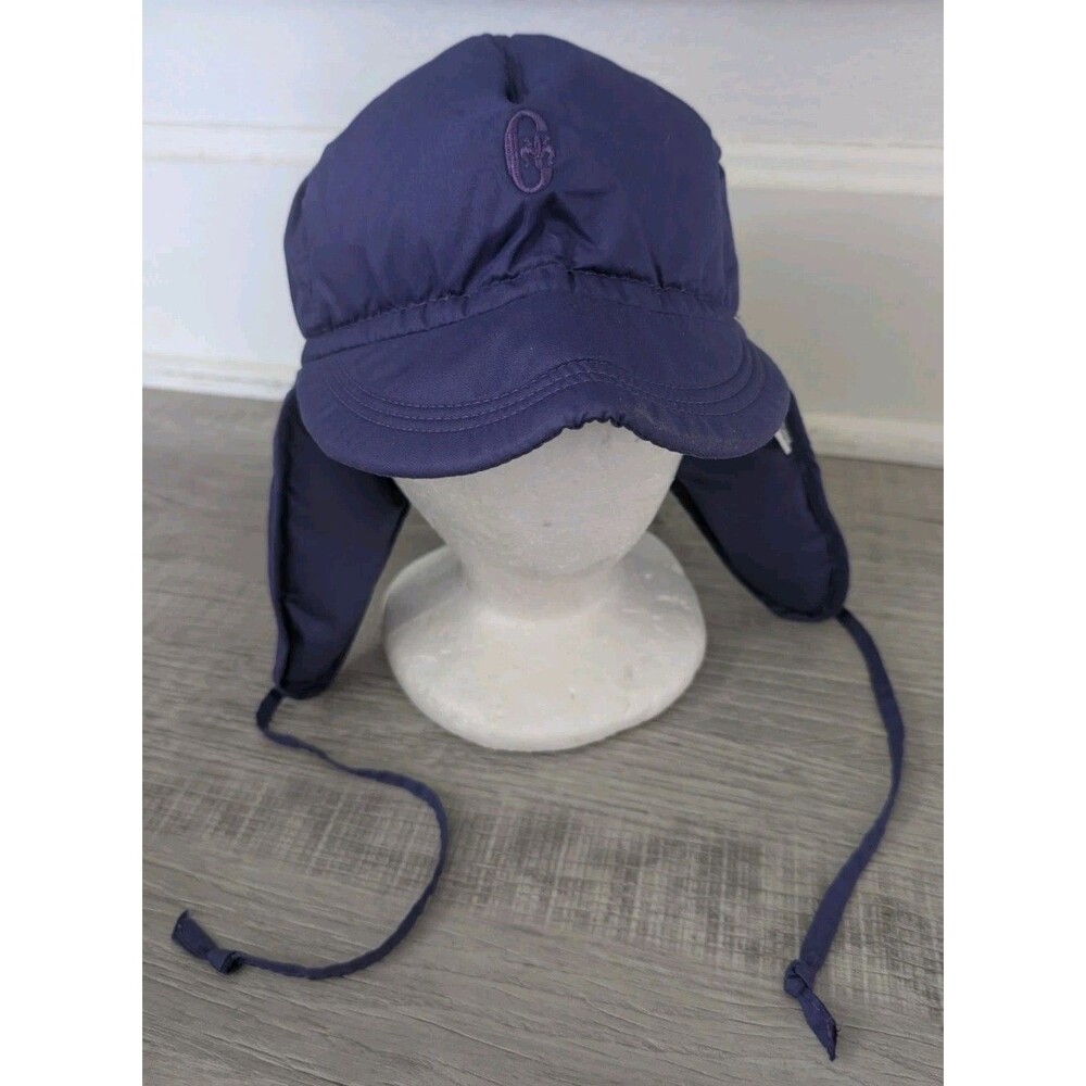 Vintage Conte of Florence Ski Down Hat w/ Ear Flaps Vero Piumino Italy Purple